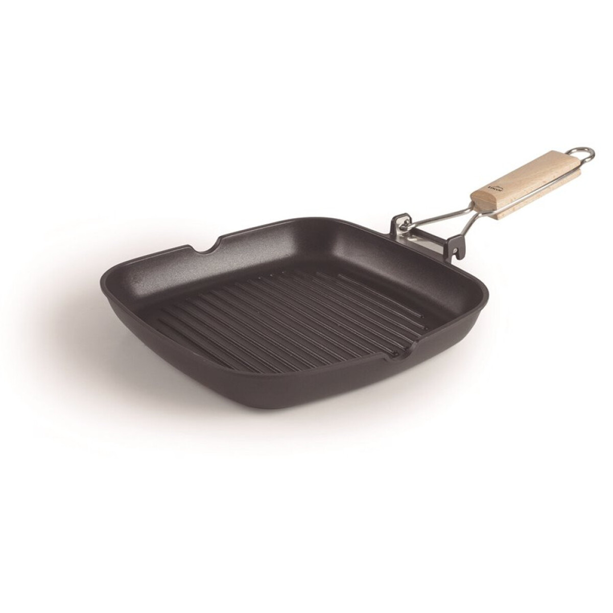 Sarten grill con mango abatible 24 x 24 cm 