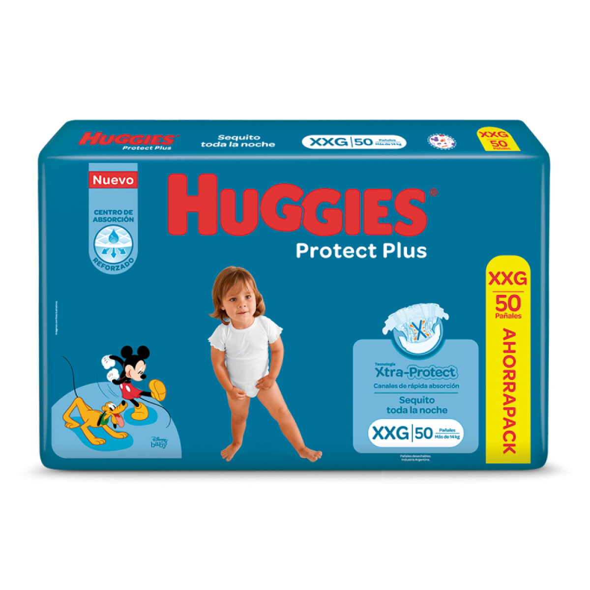 Pañales Huggies Prot Plus XXG 50 Unidades 