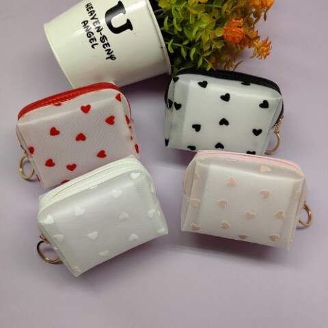 MONEDERO DE GASA CON CORAZÓN (RECTANGULAR) MONEDERO DE GASA CON CORAZÓN (RECTANGULAR)