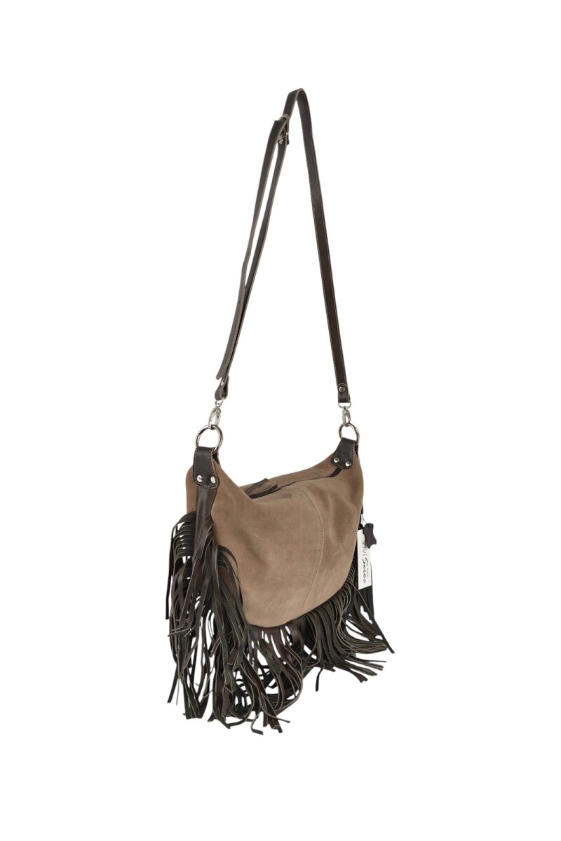 Morral con flecos Tostado