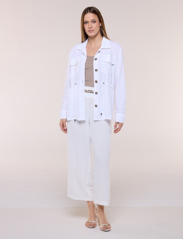 Sobrecamisa Utilitaria Con Cordón Ajustable CRUDO