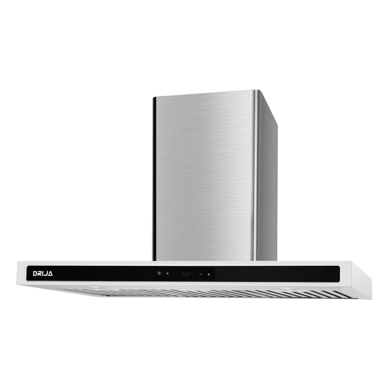 EXTRACTOR DE GRASA TIPO ISLA DRIJA,36"-90CM, EN ACERO, 2 CHIMENEAS 001