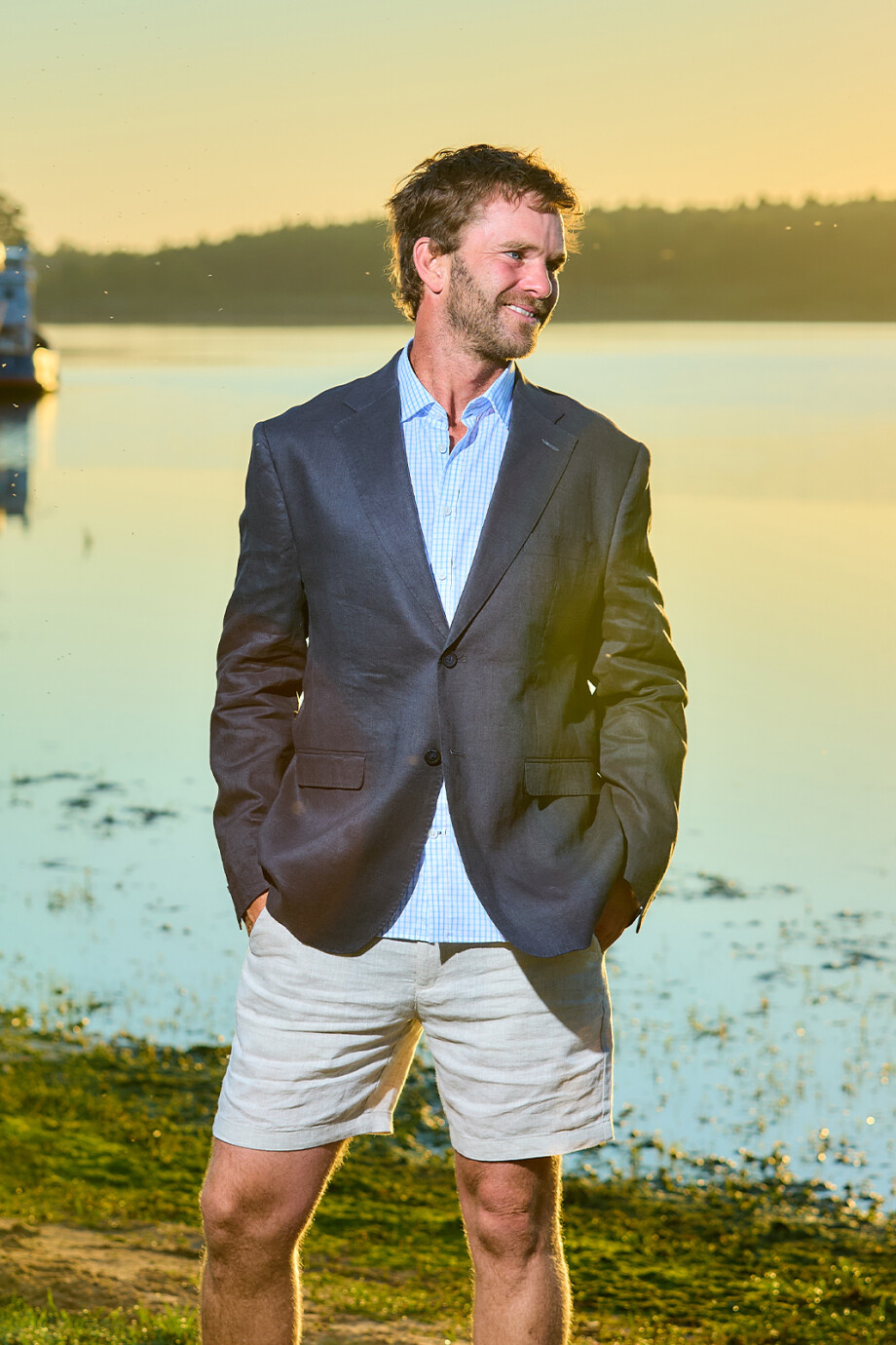 Saco de Lino Praga Azul