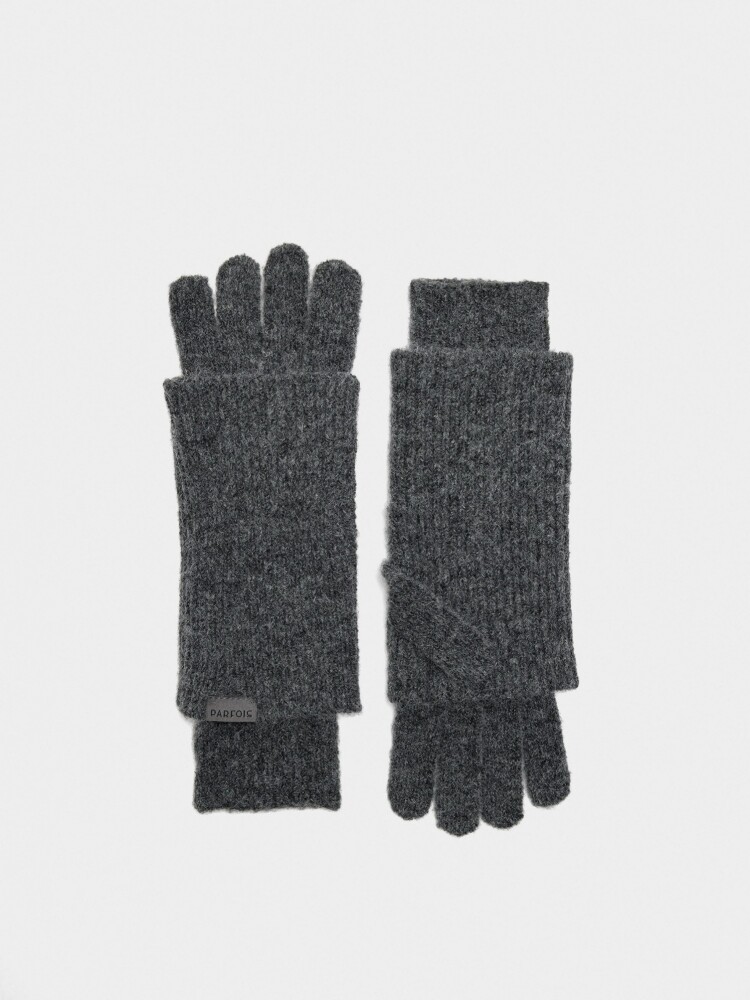 Guantes De Punto gris