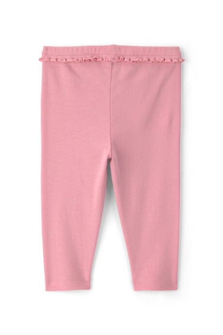 Pack dos pantalones de algodón, con volado, rosados Sin color