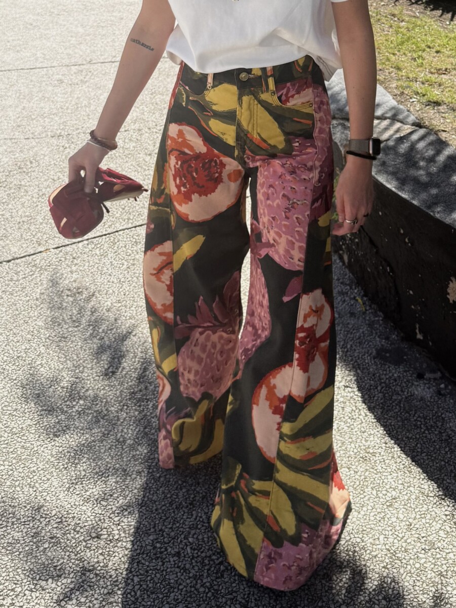 JEAN WIDE XL PRINT MULTIFRUIT - Multifruit 