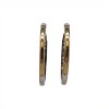 Caravanas aro con oro y zirconias - plata 925 con doublé en oro- zirconia - CA8456 conpiedra