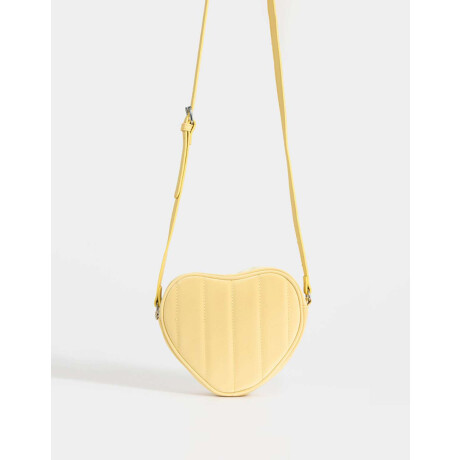 Bandolera Puffy Corazón Amarillo Claro