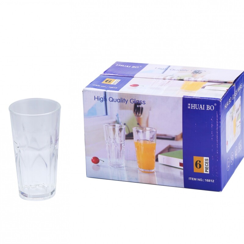 Vaso vidrio pack x6 Vaso Vidrio Pack X6 Caja De Color