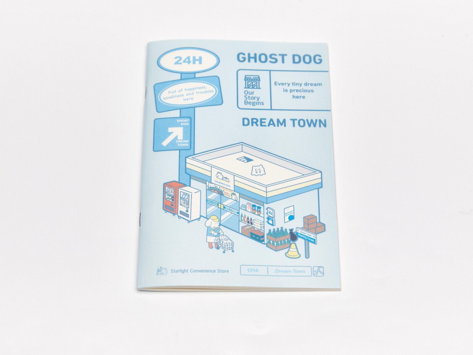 CUADERNO GRAPADO A5 (GHOST DOG DREAM TOWN/AZUL) 