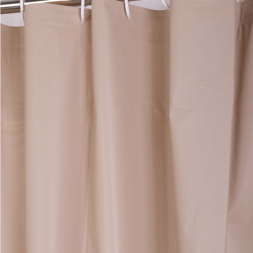 CORTINA BAÑO PEVA 180X200 POLIESTER MARRON TAUPE TAUPE
