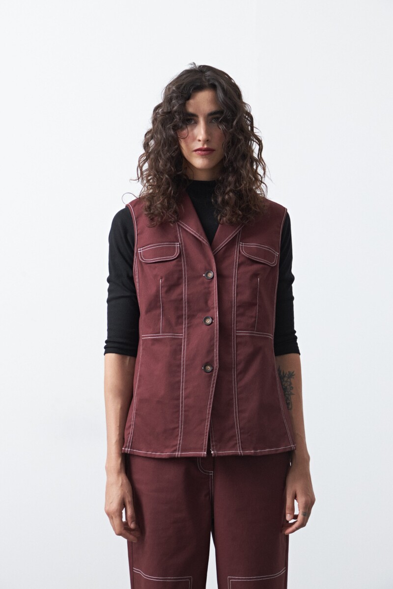CHALECO BERTA Bordó