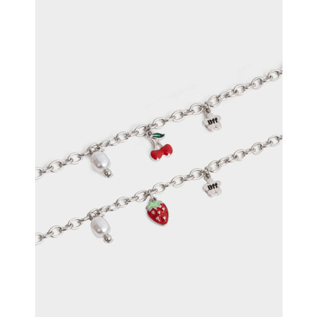 Pulseras Infantiles Multi dijes Plateado