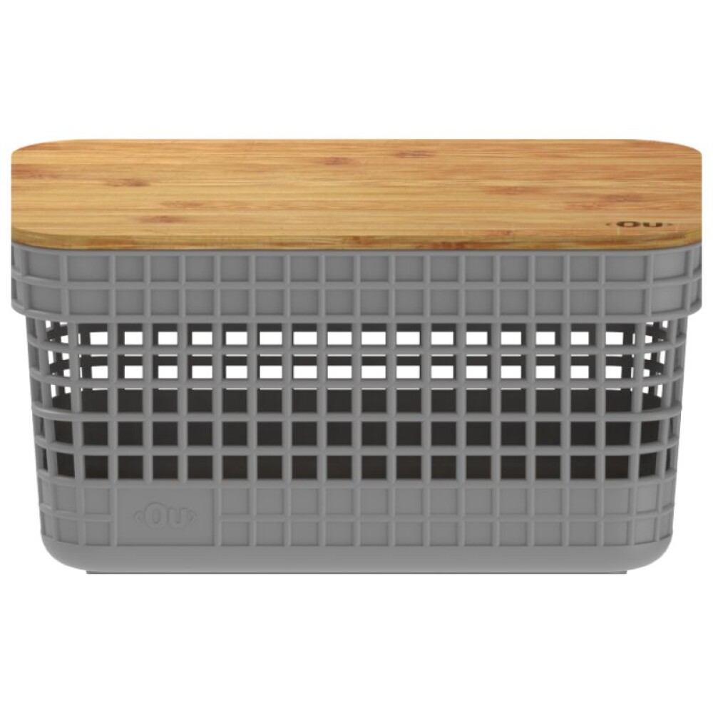Organizador Rejilla S | Tapa Bambú Gris