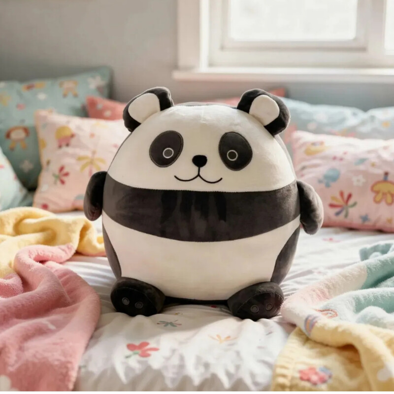 Manta De Apego Peluche C/Frazada 1.60m X 1.00m Inf. Panda