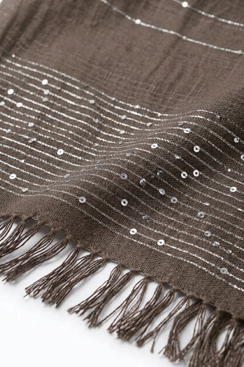 Pashmina brillos topo