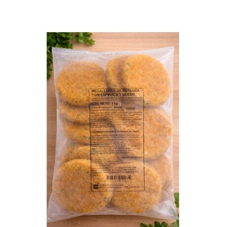 MEDALLON DE MERLUZA CON ESPINACA Y QUESO 1KG MEDALLON DE MERLUZA CON ESPINACA Y QUESO 1KG