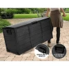 Caja baúl para exterior con ruedas negro