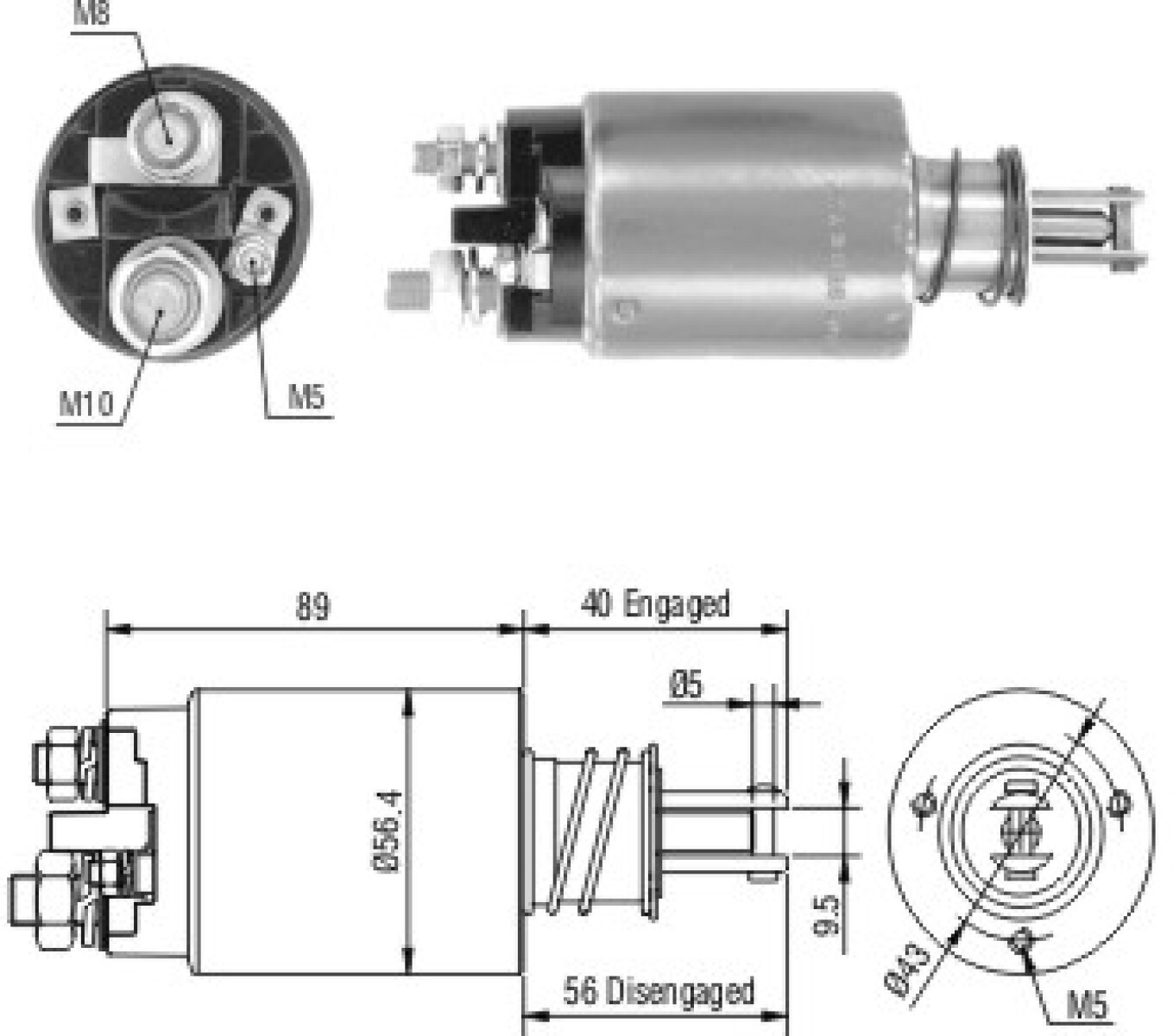 AUTOMATICO DE ARRANQUE - FORD F100 INDIEL SIN OREJA FS.73 ZM 