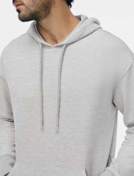 BUZO BÁSICO UNISSEX CON CAPUCHA GRIS