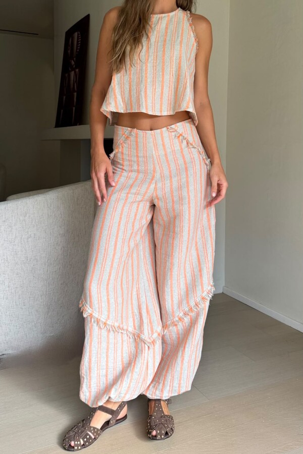 Babucha Rayas Orange