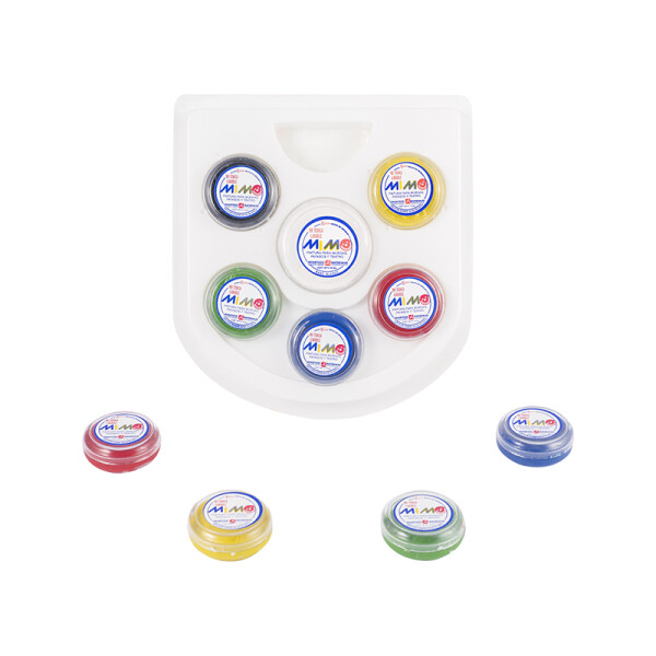 Maquillaje Mimo 6 colores (Pintura para rostro y cuerpo) Única