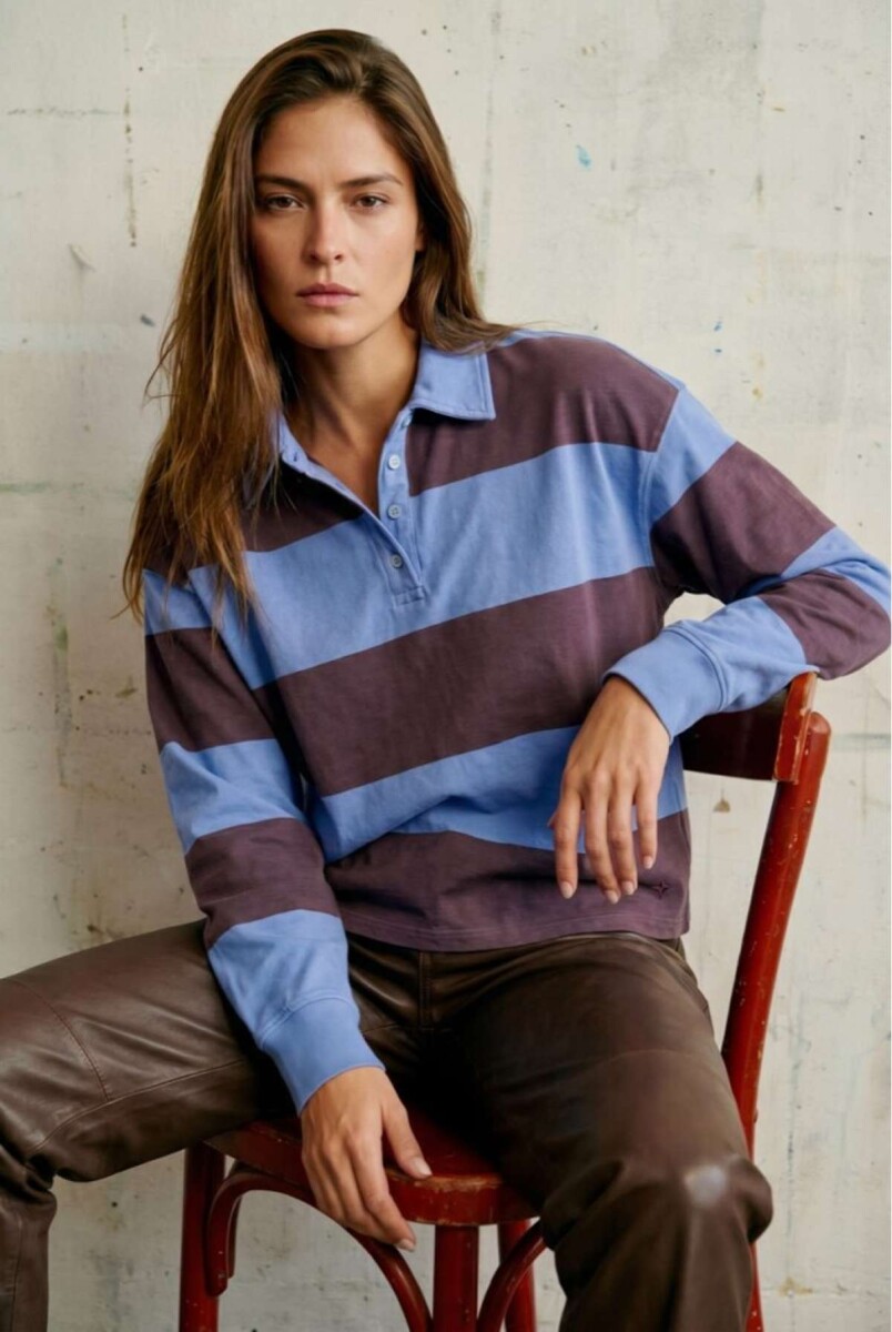 Sweater Polo - Azul 