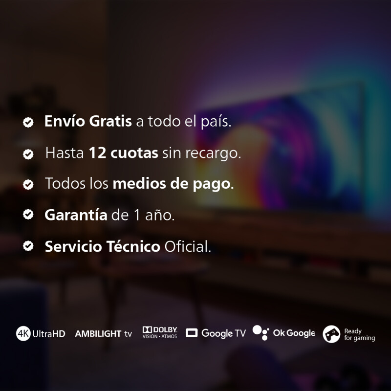 TV Philips 70" Google TV Ambilight 4K UHD TV Philips 70" Google TV Ambilight 4K UHD