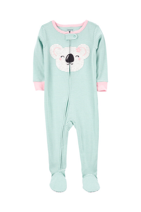 Pijama una pieza de algodón con pie estampa koala 0