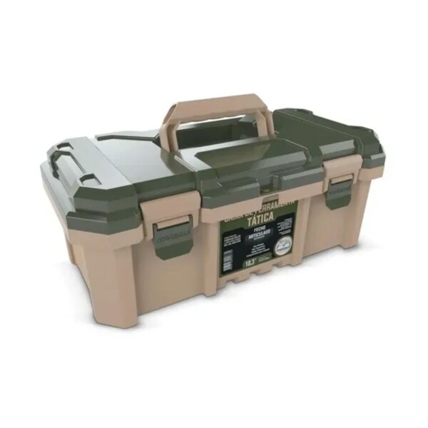 CAJA DE HERRAMIENTAS METASUL VERDE Y BEIGE 18,3" Caja De Herramientas Metasul Verde Y Beige 18,3"