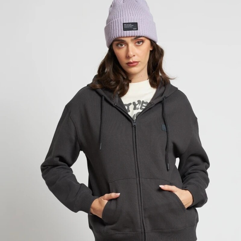 Campera Dama Alg.C/Felpa Rusty Gris Oscuro