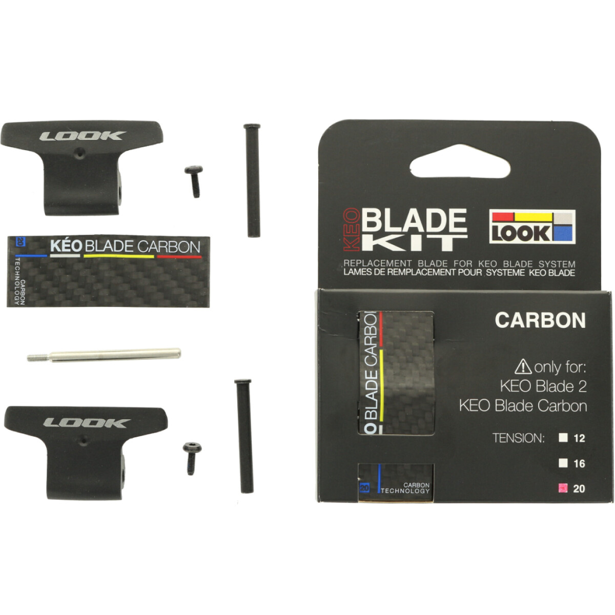 Kit Laminas Dureza 20 Pedal Look Blade Carbon 