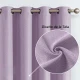 Cortina 2 Paños 140 X 220 Cm Textura Lino Blackout Violeta