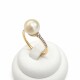 Anillo con Perla y Brillantes Oro 18kt Anillo con Perla y Brillantes Oro 18kt