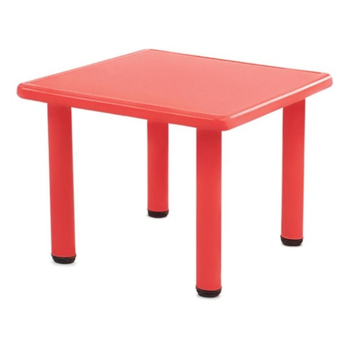 Mesa Cuadrada de Plástico y Metal para Niños 60x60cm - Rojo 