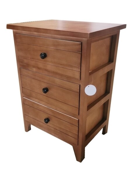 MESA DE LUZ 3 CAJONES 39x29x54CM MIEL MESA DE LUZ 3 CAJONES 39x29x54CM MIEL