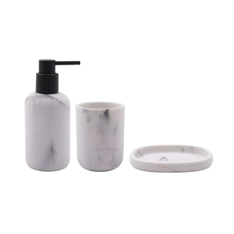 Set x 3 Accesorio de Baño Resina Home Class Blanco