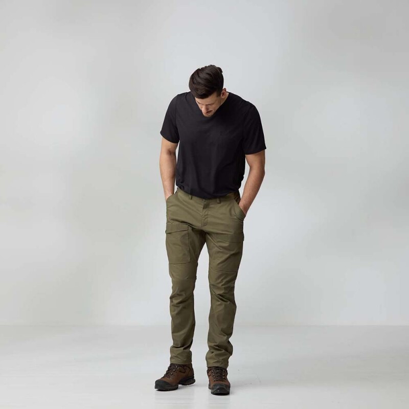 Pantalón Fjallraven Abisko Hybrid Trail Trs M Hombre Suede Brown
