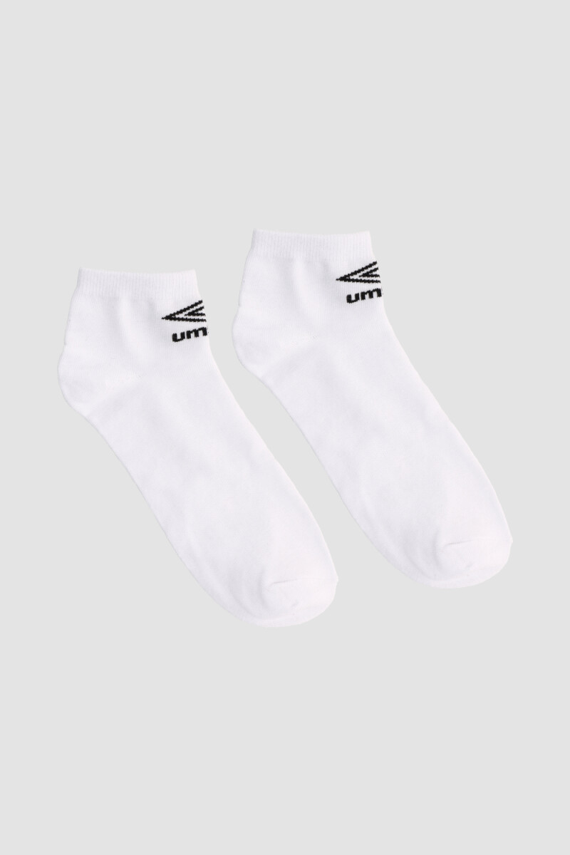 Media corta lisa individual umbro - Blanco 
