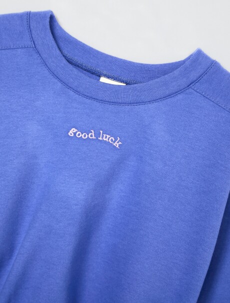 BUZO INFANTIL CON PUÑOS AZUL