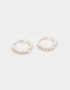 Aros Argollas Con cubic zirconia Aros Con Cubic Zirconia Bañados En Plata - Plateado