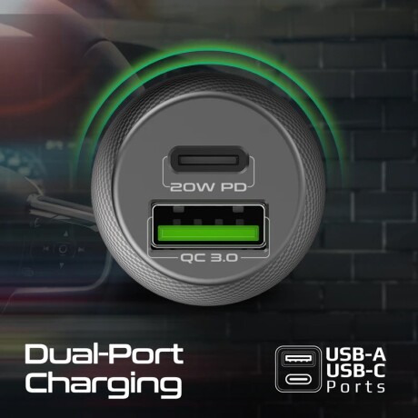 Cargador Auto Promate 20w Usb-c Y Usb-a Cargador Auto Promate 20w Usb-c Y Usb-a