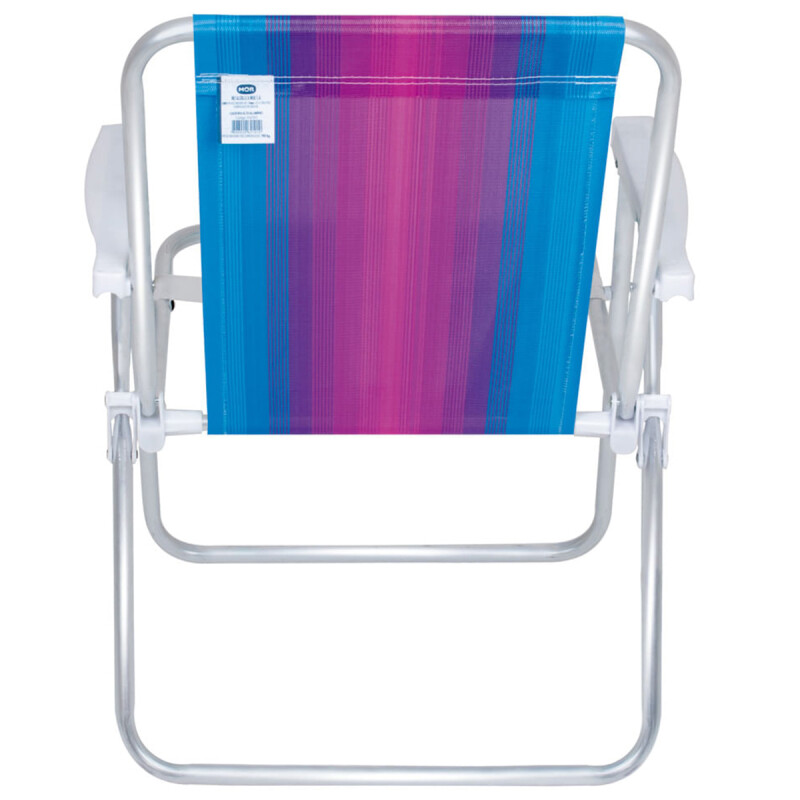 Silla Alta Aluminio Clásica A Rayas ROSA