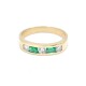 Anillo en oro 18k brillantes y esmeraldas Anillo en oro 18k brillantes y esmeraldas