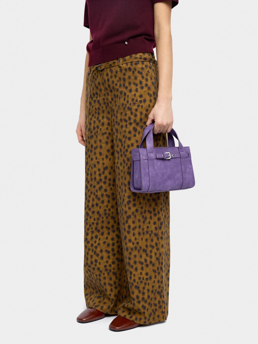 Bolso Tote Con Hebilla violeta