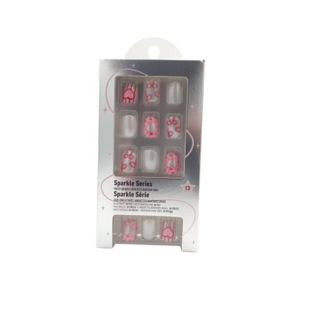 Uñas press on rosa
