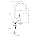 GRIFERIA DE COCINA MODELO CIVIC COLOR CROMO RACOR 1/2" VERTICAL CONICO CAÑO CISNE RAMON SOLER Griferia De Cocina Modelo Civic Color Cromo Racor 1/2" Vertical Conico Caño Cisne Ramon Soler