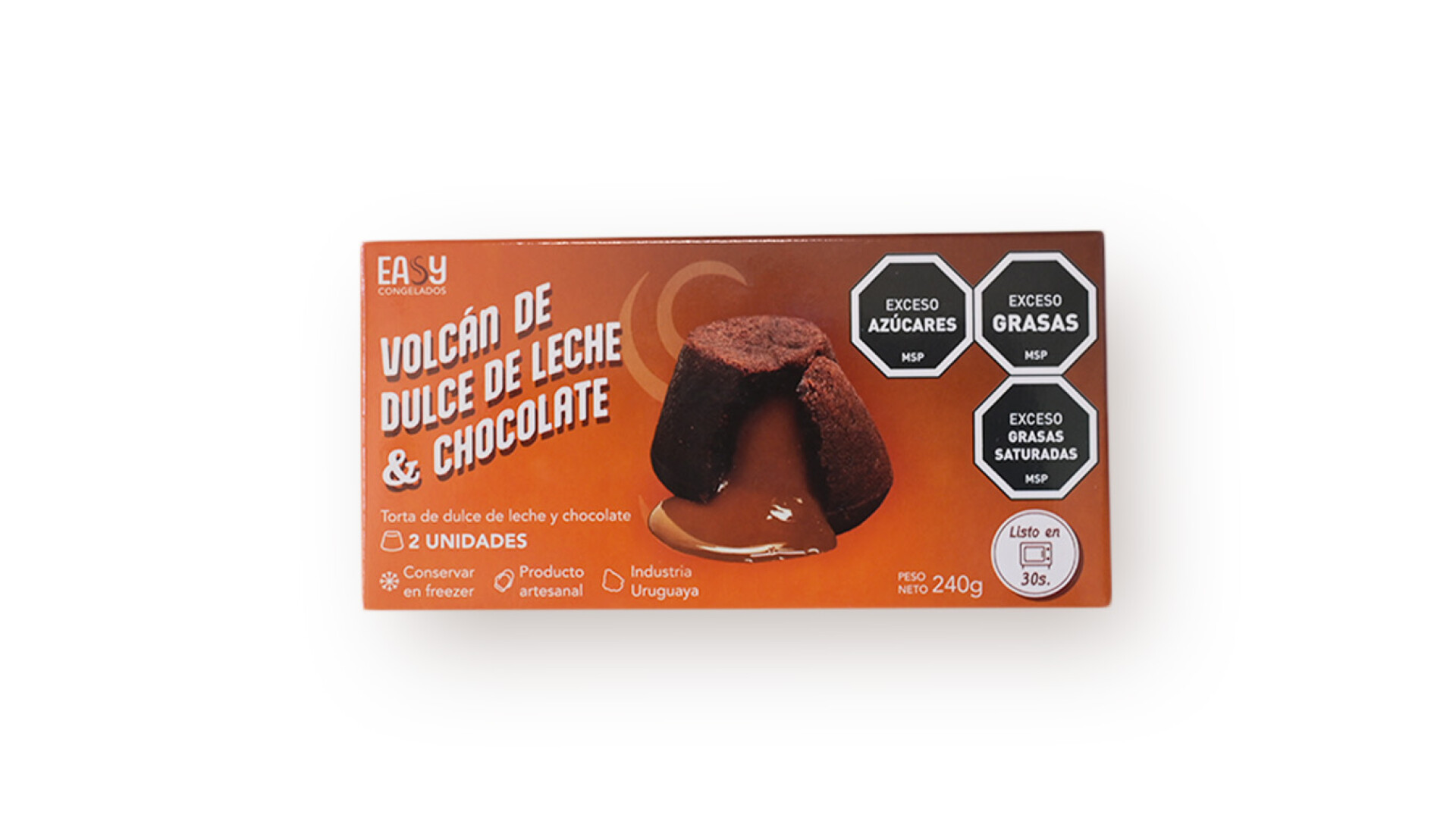 VOLCÁN DE CHOCOLATE CON DULCE DE LECHE X2 EASY 240G 