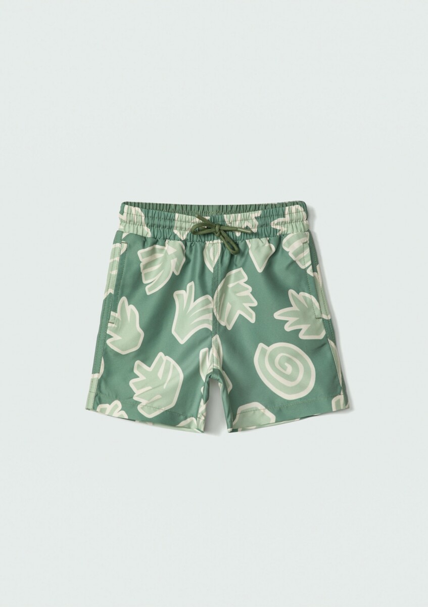 SHORT INFANTIL ESTAMPADO - VERDE 