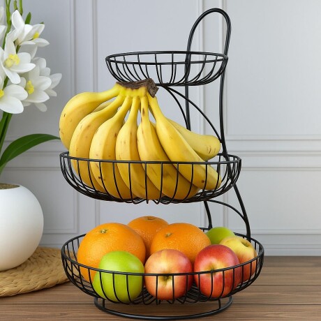 Frutera Triple Piso Metálica Alto 46cm x Ø 30cm Frutera Triple Piso Metálica Alto 46cm x Ø 30cm